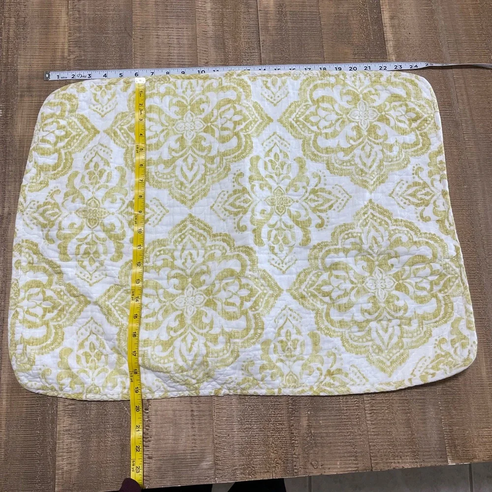Rachel Ashwell Elegant Yellow floral pillow sham